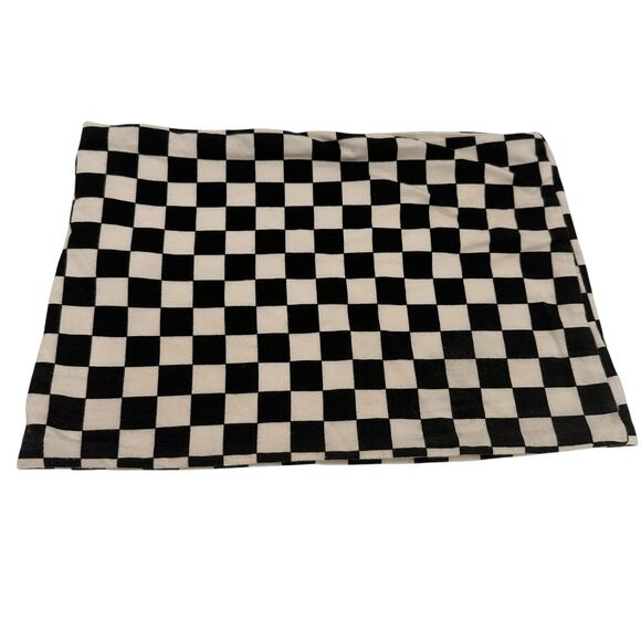 TopShop Black & White Checkered Bandeau Crop Top Size 2 - Picture 1 of 6